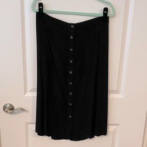 Black midi skirt